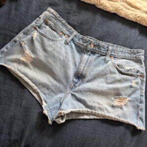 Madewell Jean Shorts - Size 33p light wash with distress